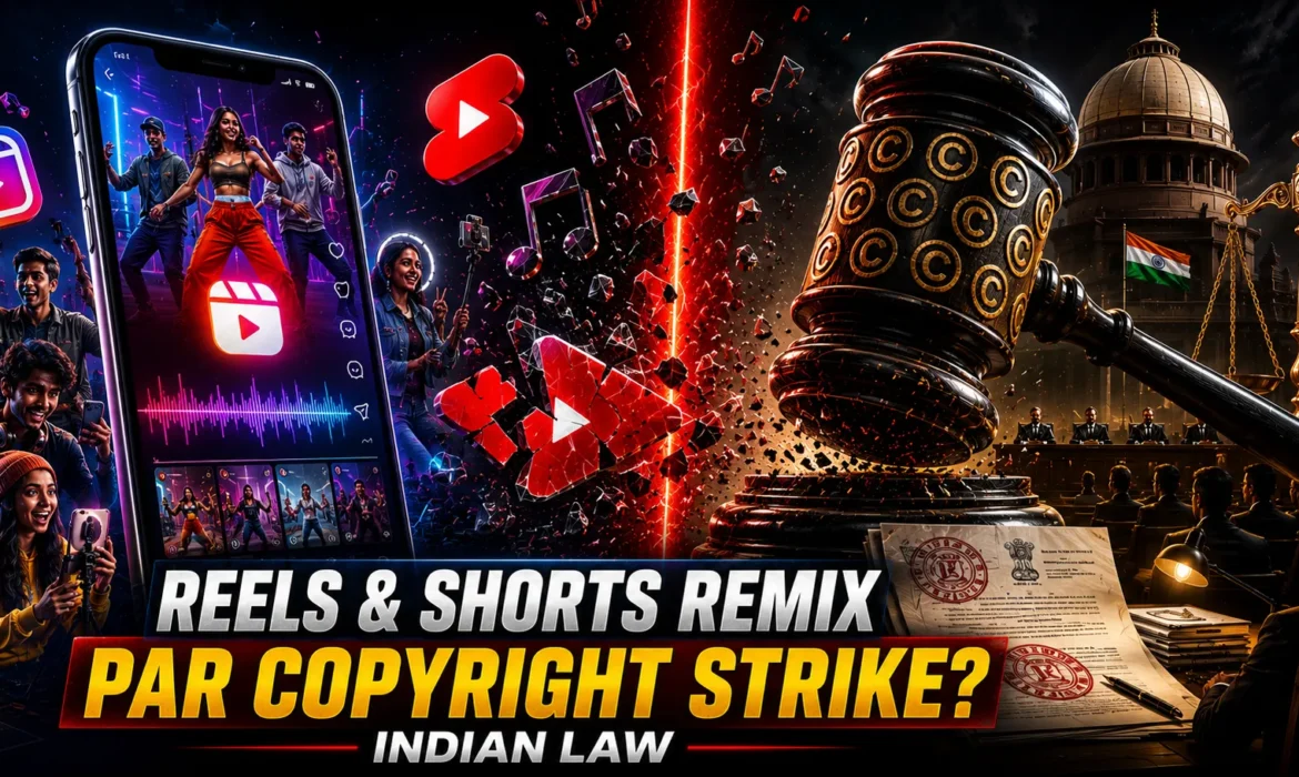 Reels Shorts copyright strike Indian law 2026 legal guide