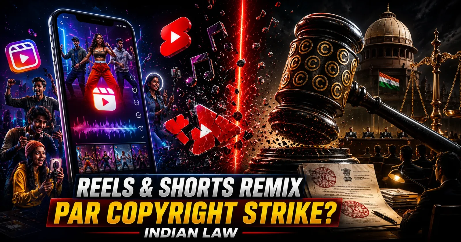Reels Shorts copyright strike Indian law 2026 legal guide